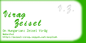 virag zeisel business card